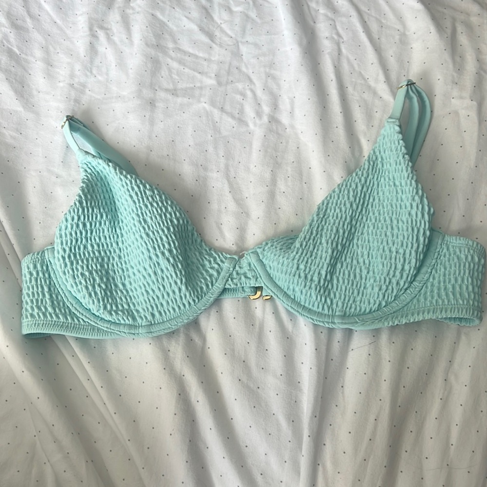 light blue Hollister underwire bikini top